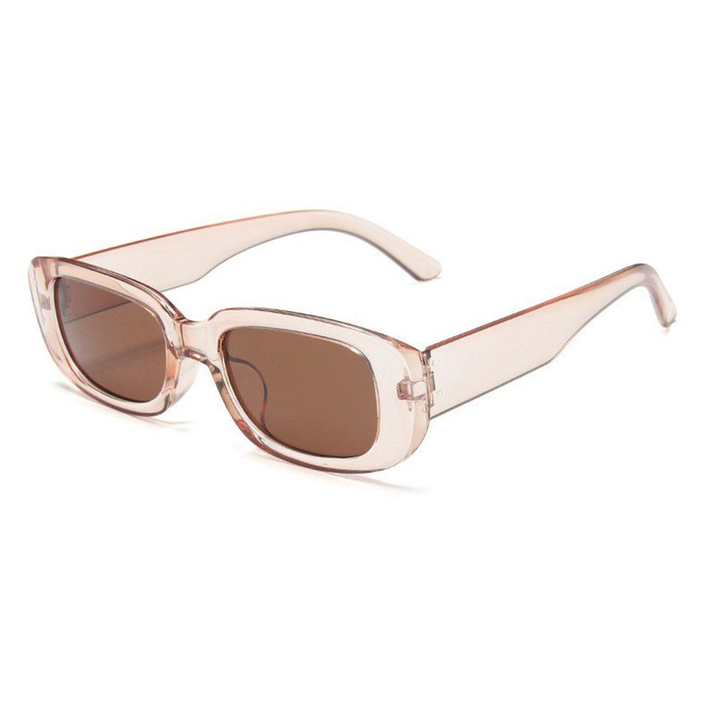Small Frame Square Sungl Es  Olorful Street S Ing Durable Eyegl Es-Brown-146 * 138mm
