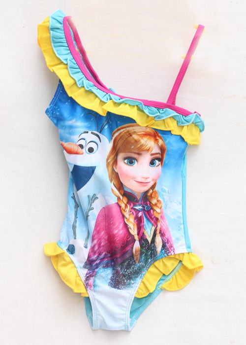 Girl's Character Print  Swim Wear - Multi
