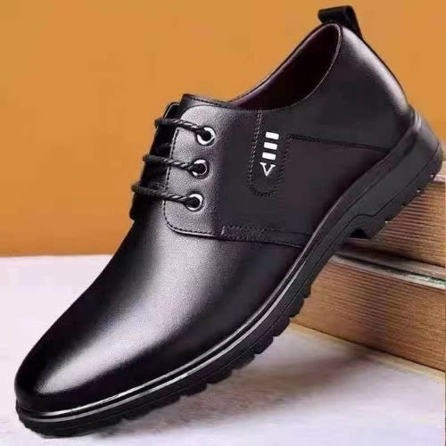 Men Corporate Leather Shoe- Black