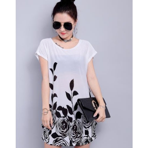 Ladies' Short-Sleeve Top - White