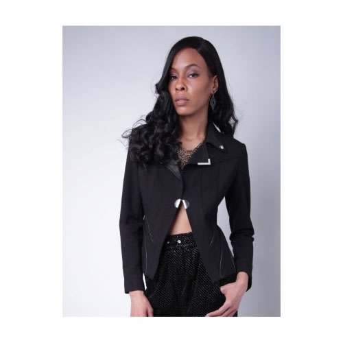 Queen Of Sheba New York Faux Leather Blazer