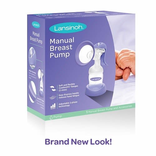Manual Breast Pump With Stimulation And Expression Modes.