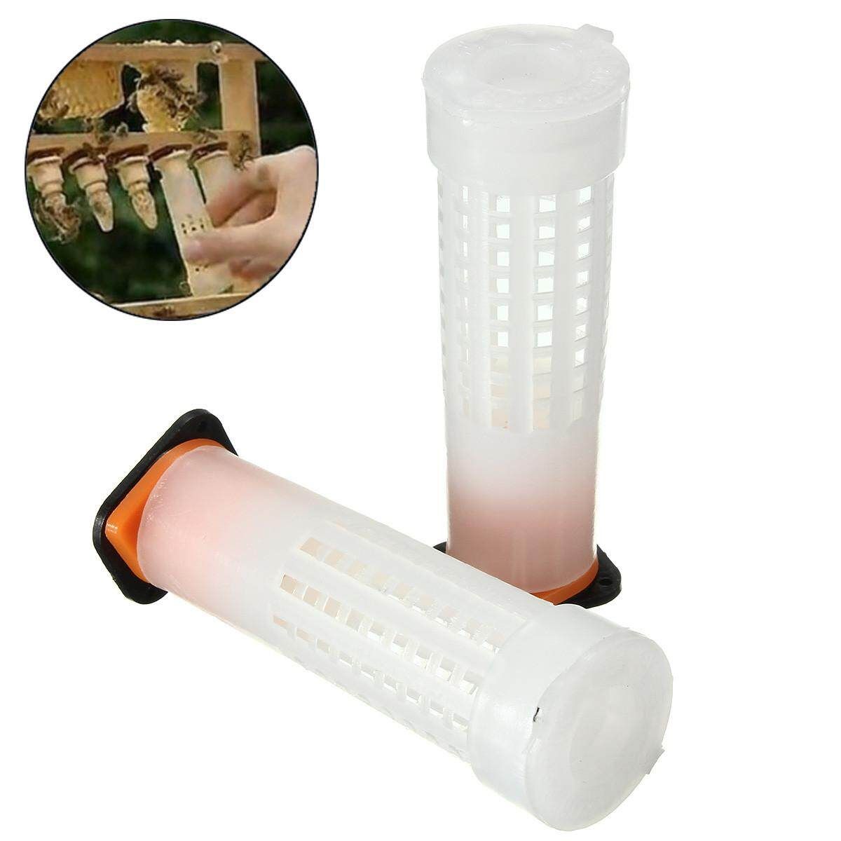 25x Beekeeping Rearing Cup Kit Queen Bee Hair Roller Cages Beekeepers Equip Tool