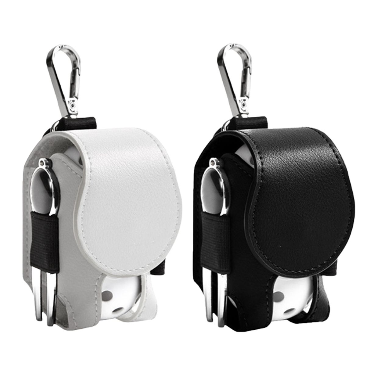 2 Pcs Golf Tee Bag Ball Pouch Mini Leather Golf Ball