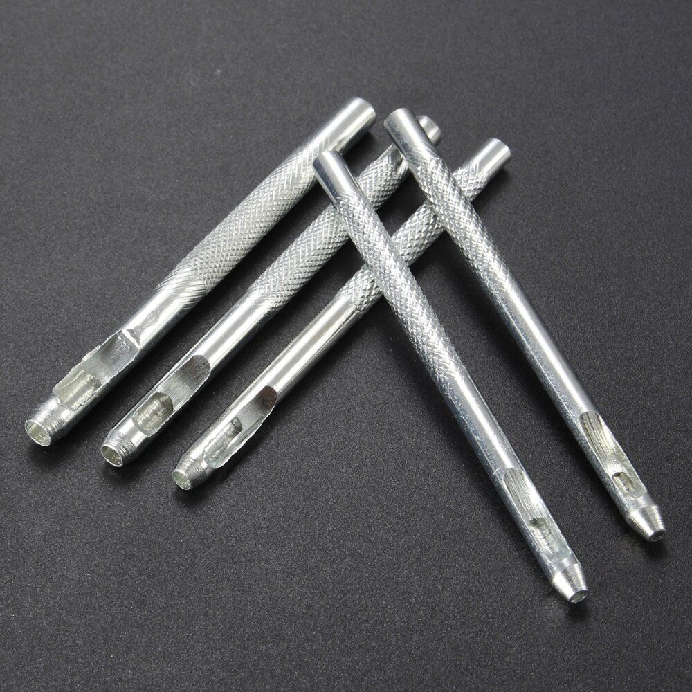 5PCS Leather Hollow Puncher Tool Punch Hole Craft Set Belt Puncher Craft