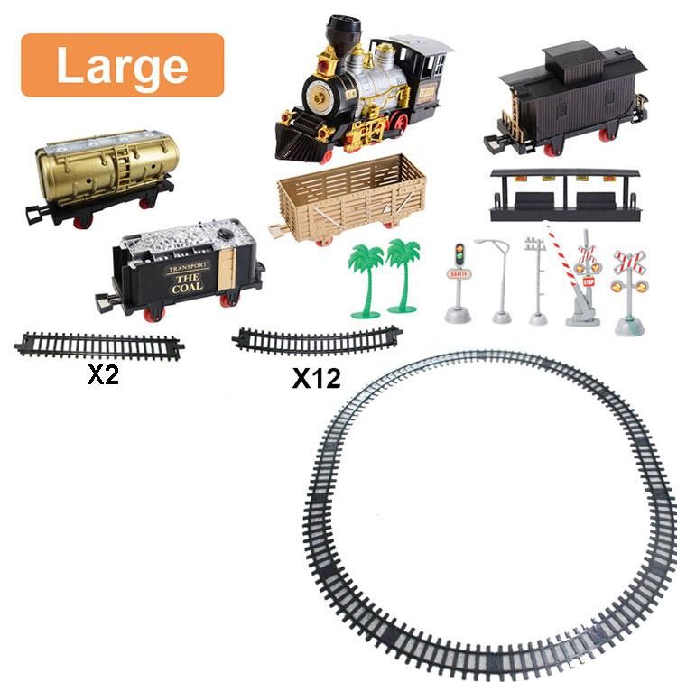 Kids Electric Train Railway RC Trains Toy Christmas Train Set Model Children's Railway Set Kid's Trains Kid Rails TraSet