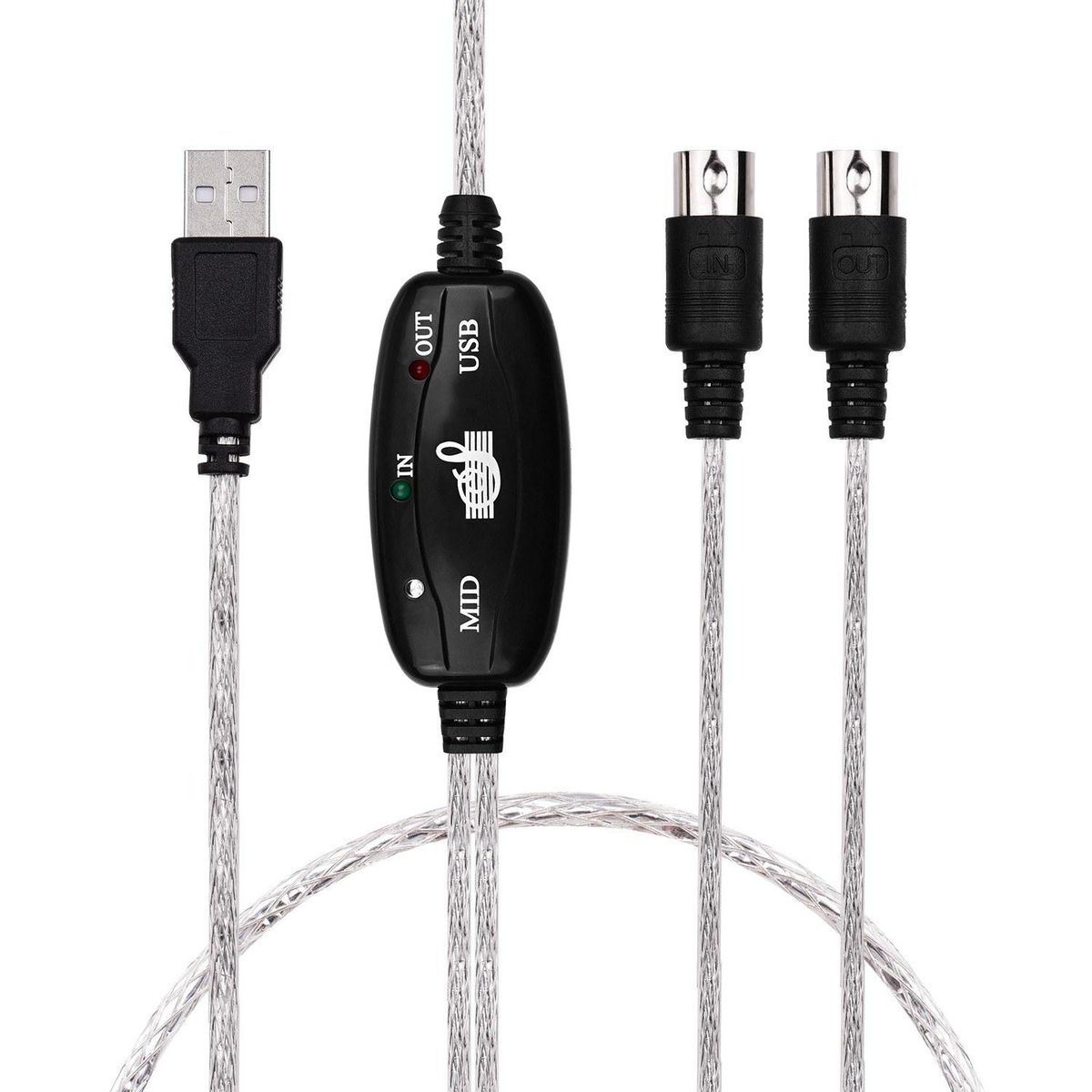 USB to MIDI Audio Cable for Digital MIDI Keyboard Musical Equipment