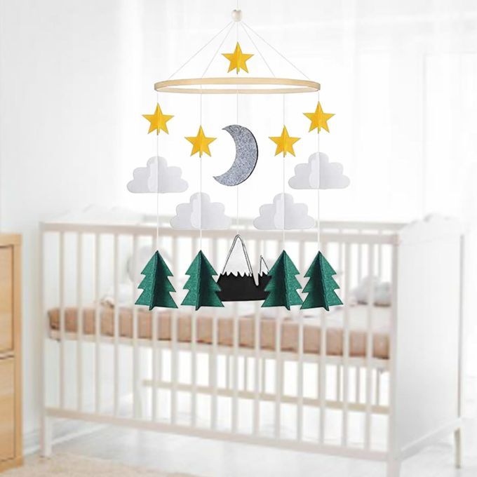 Crib Mobile Wind Up Kids Room Crib Baby Toy Props Rockery