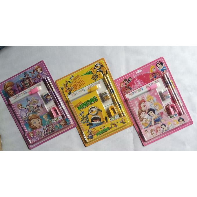 Pencil,Eraser, Sharpener & Writing Board-(3sets)