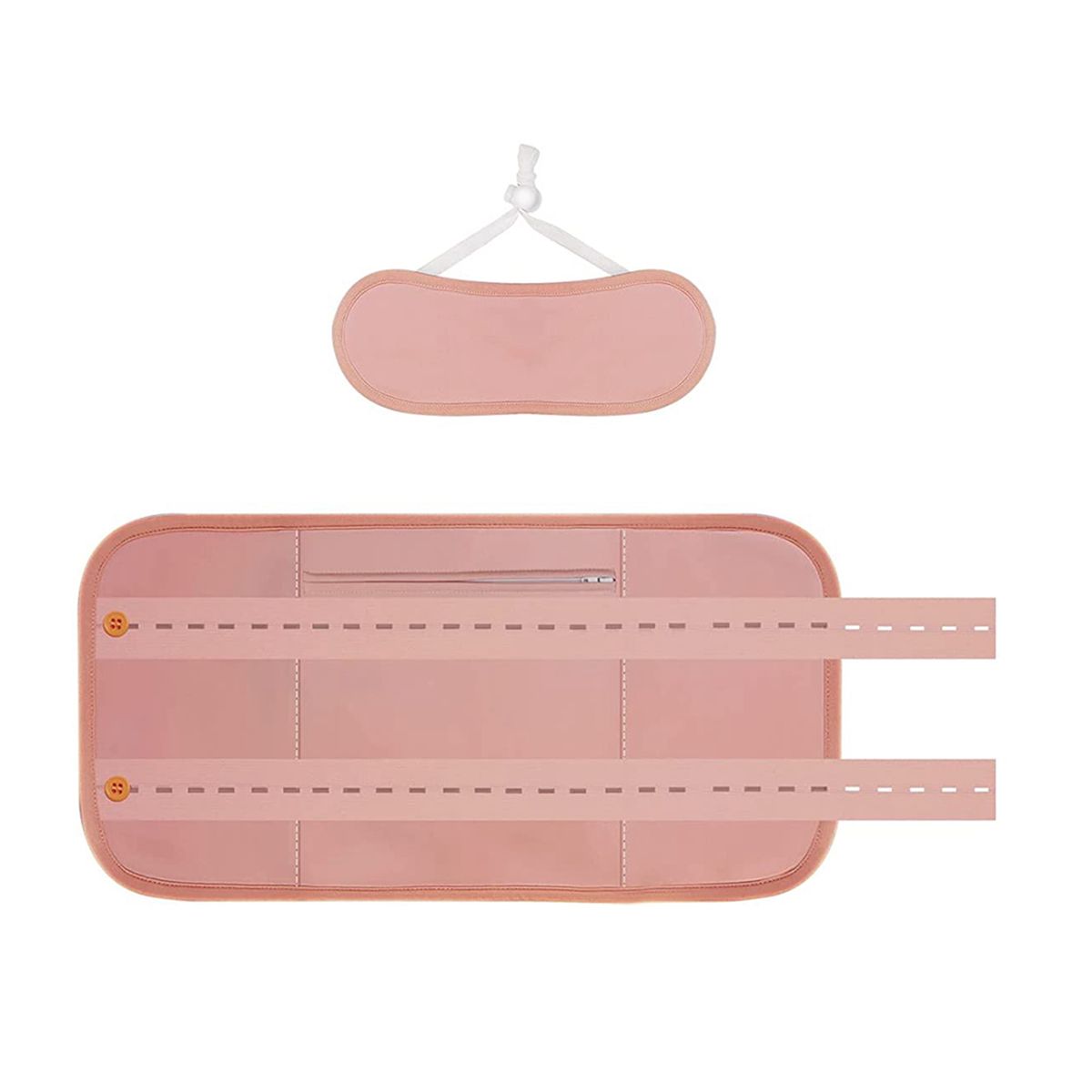 Reusable Organic Castor Oil Pack Kit, Adjustable Elastic Strap(Pink)