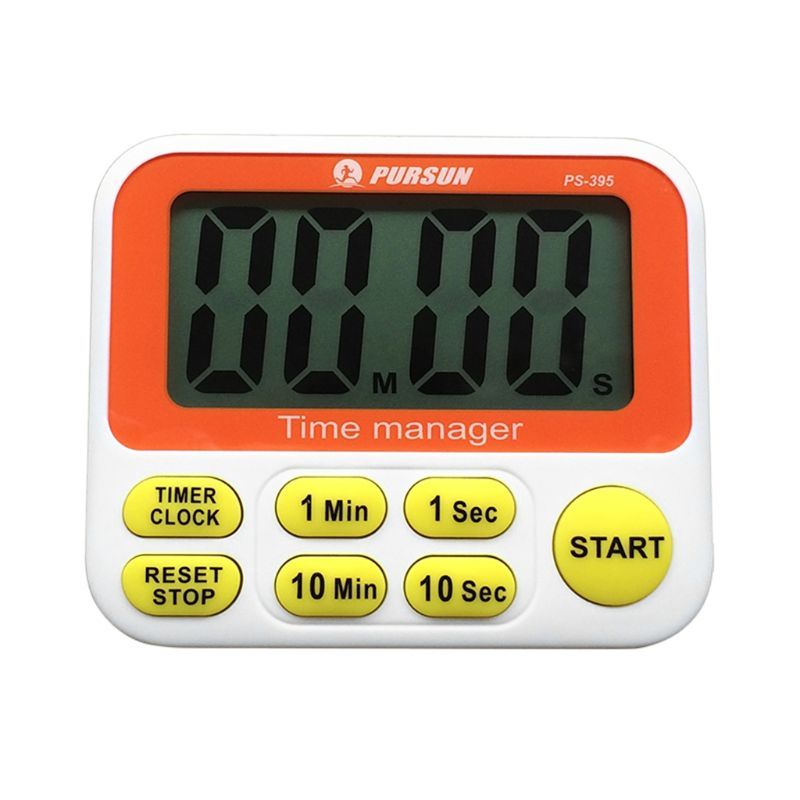 Electronic LCD Digital Countdown Timer Clock Kitchen Alarm With Hanging Hook Magnet Stand Timer