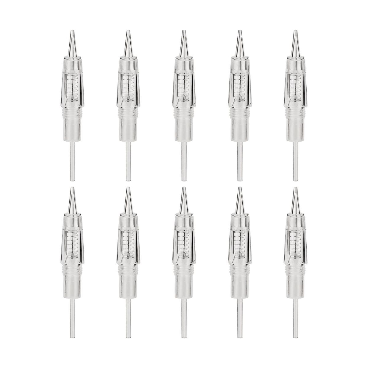 Tattoo Needles 10pcs Eyebrow Lip Tattoo Needle Cartridges Kit Eye Brow Lip Makeup Pen Permanent Tattoo Tool Kit