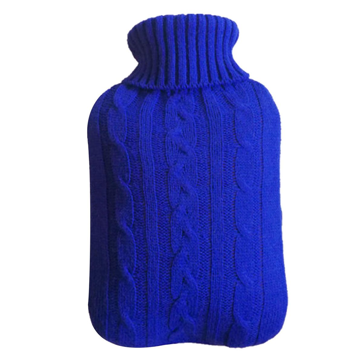 Hand Warmer Cover Filling Water Bag Heat Preservation Protector Knitting Cover Blue