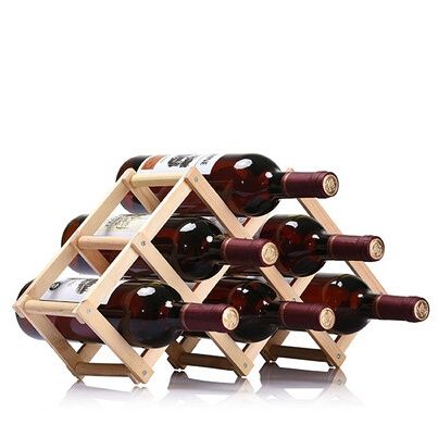 6 Bottles Racks Foldable Wine Stand