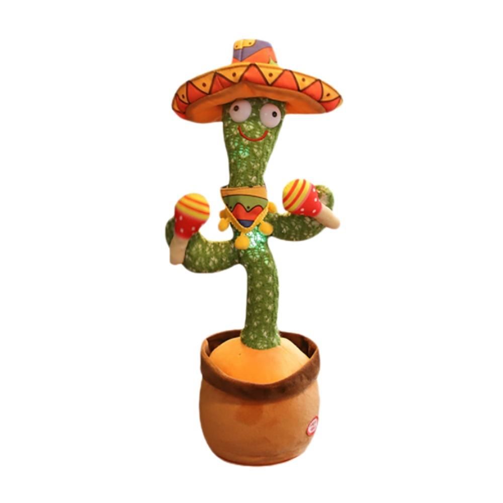 Cactus Shaped Plush Toy with 120 Songs That, Electronic Shake Dancing Cactus for Kids, Family, Friends Creative Toy