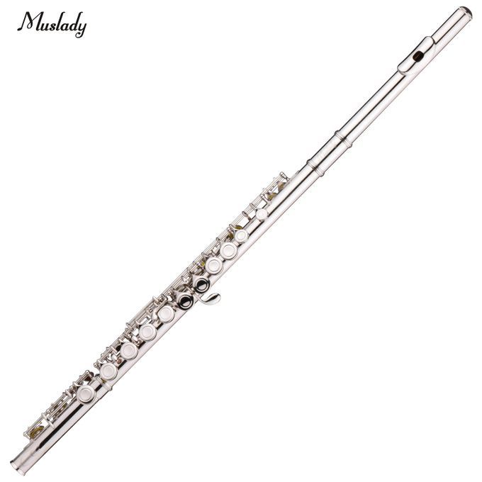 Muslady  Western Concert Flute Nickel Plated 16 Holes C Key