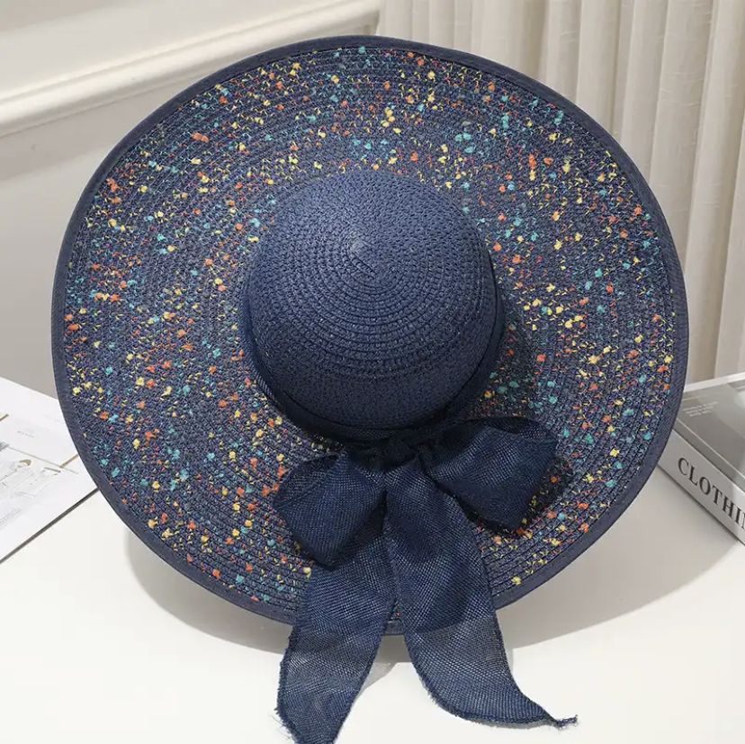 SPOTTED BEACH HAT WIDE BRIM HAT