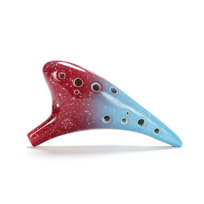 12 Holes Ceramic Ocarina Alto C Starry Style Musical