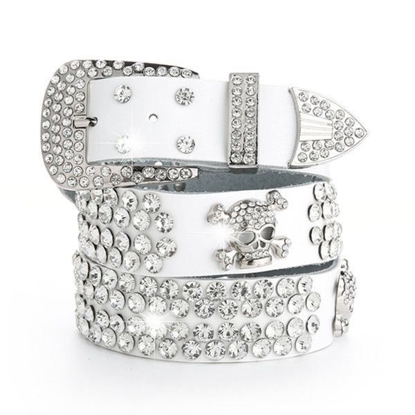 Fashion Strap Diamond Belt Western Crystal Studded Belt Cowgirl Cowboy Rhinestone Belt For Women And Men(#Style D4)