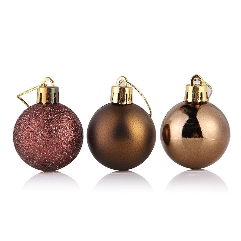 Creative Bright Reflective Ball Christmas Tree-brown