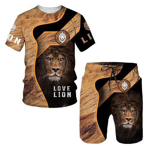 The Lion King Summer 3D Printed Men's T-shirt Shorts Set
