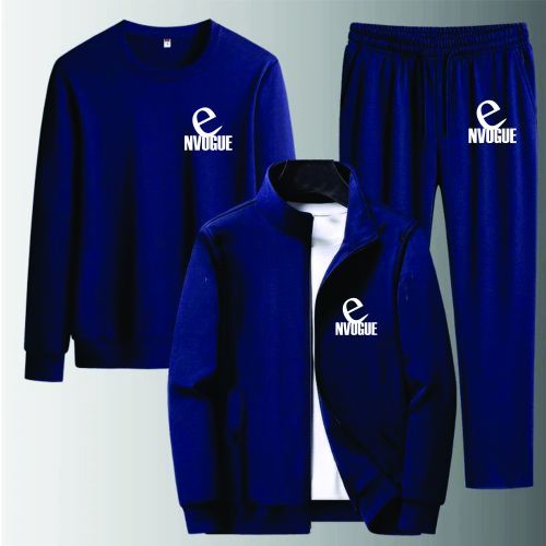 3 In 1 Combo Stylish Unisex Up & Down Envogue Jacket - Blue