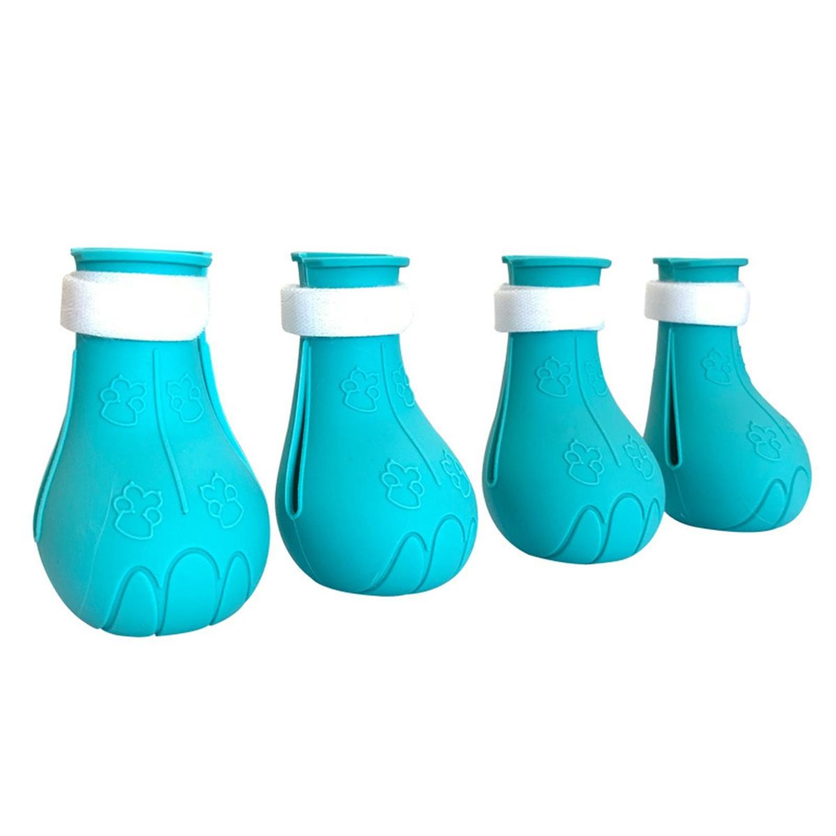 4Pcs Cat Shoes Pet Kitten Cat Bath Paw Protector Cover Blue