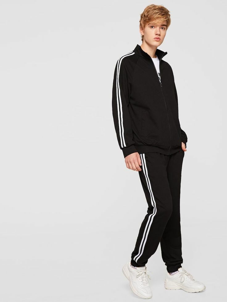 Striped Black Tracksuit