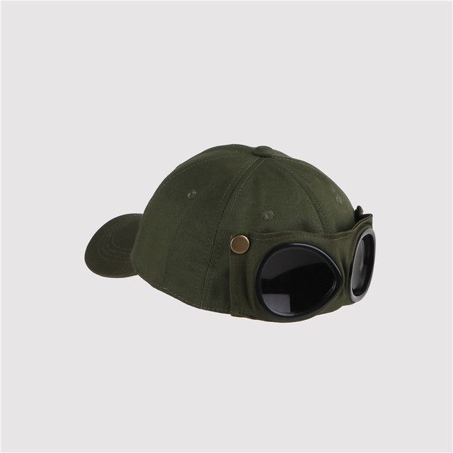 (Army Green)New Aviator Hat Summer Personality Glasses Baseball Cap Female Unisex Sunglasses Ca WJ