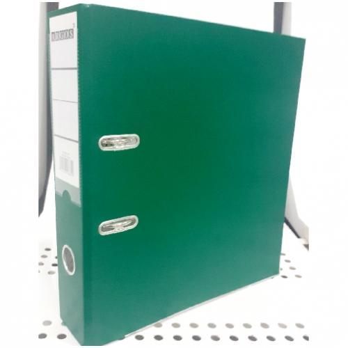 5PCS BOX FILE A4 GREEN (CARDBOARD COVERED WITH COLOURED PVC)