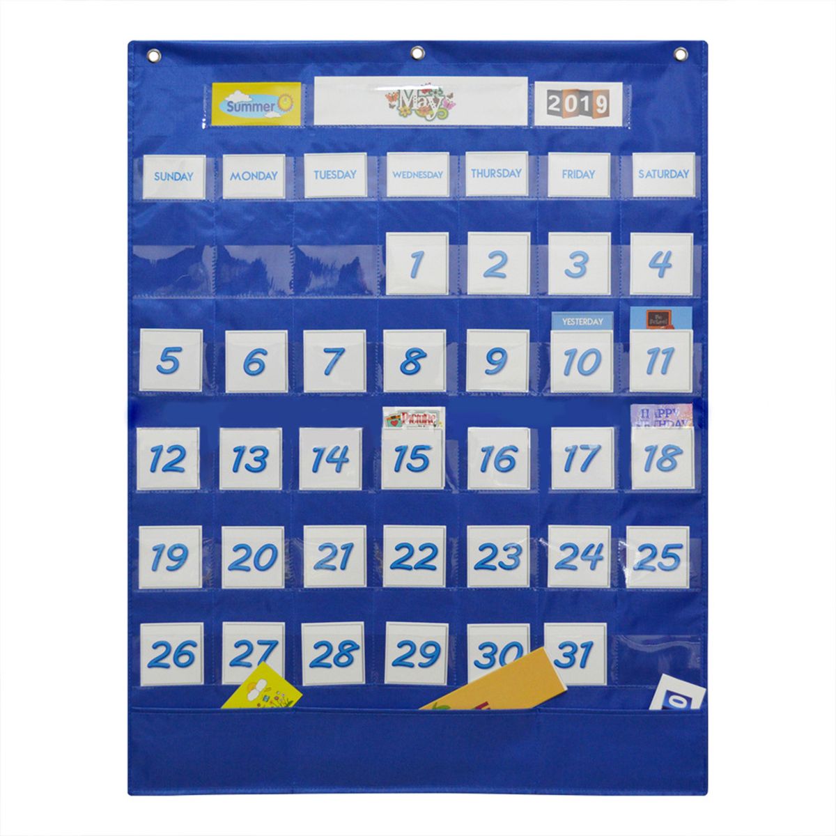 School Classroom Calendar Pocket Chart Wall Calendar
