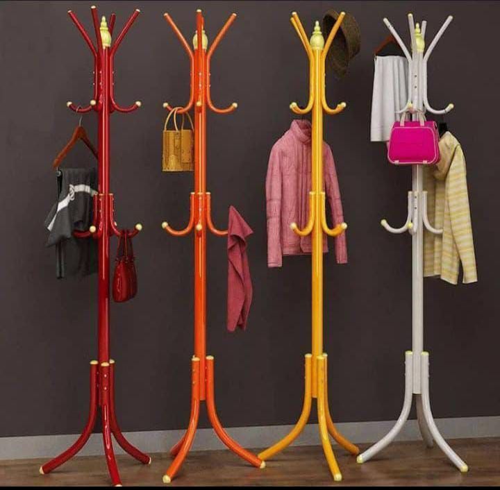 Coat Hat Clothing Garment Floor Stand Rack Metal Tree Black
