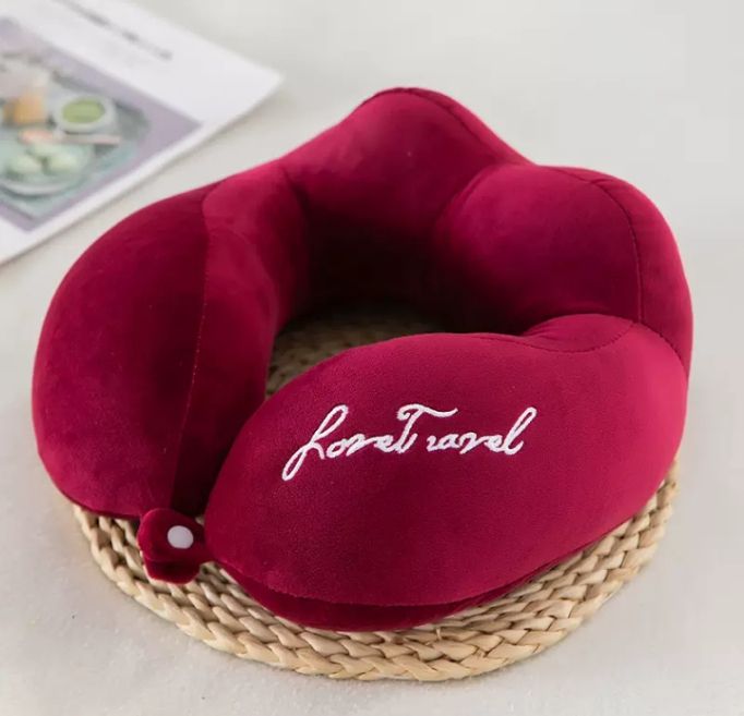 Fluffy Neck And Cervical Pillow In Purple