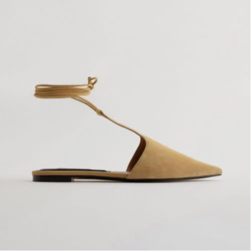 Leather Pointed Toe Mules