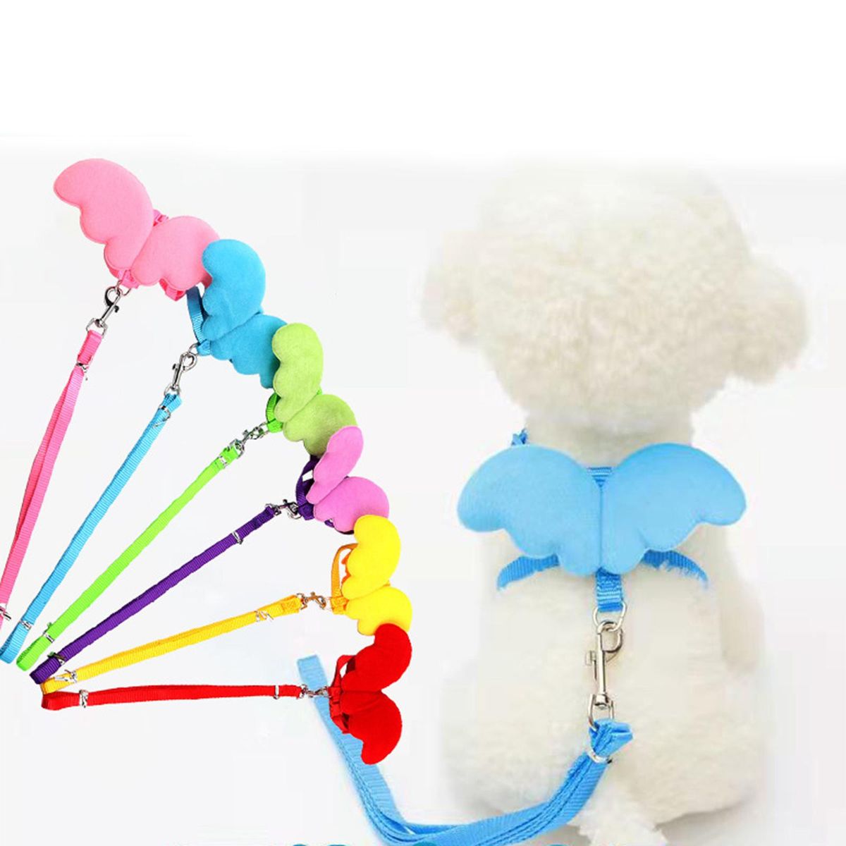 Rabbit Bunny Vest Harness Hamster Running Angel   Size Blue
