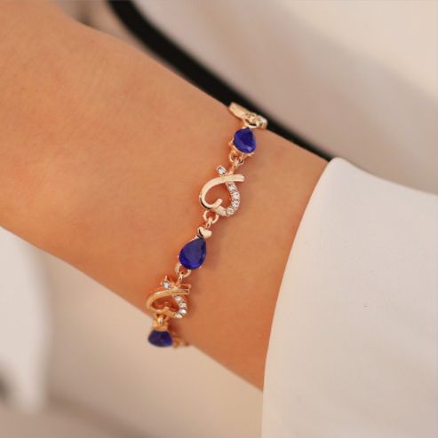 Heart and Diamond-Shaped Bracelet