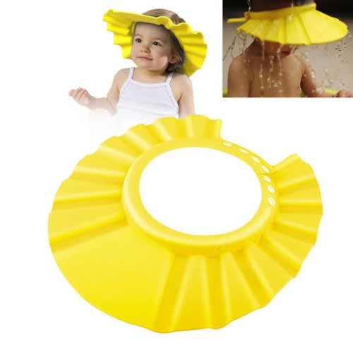 Adjustable Baby Shower Bath Cap - Yellow