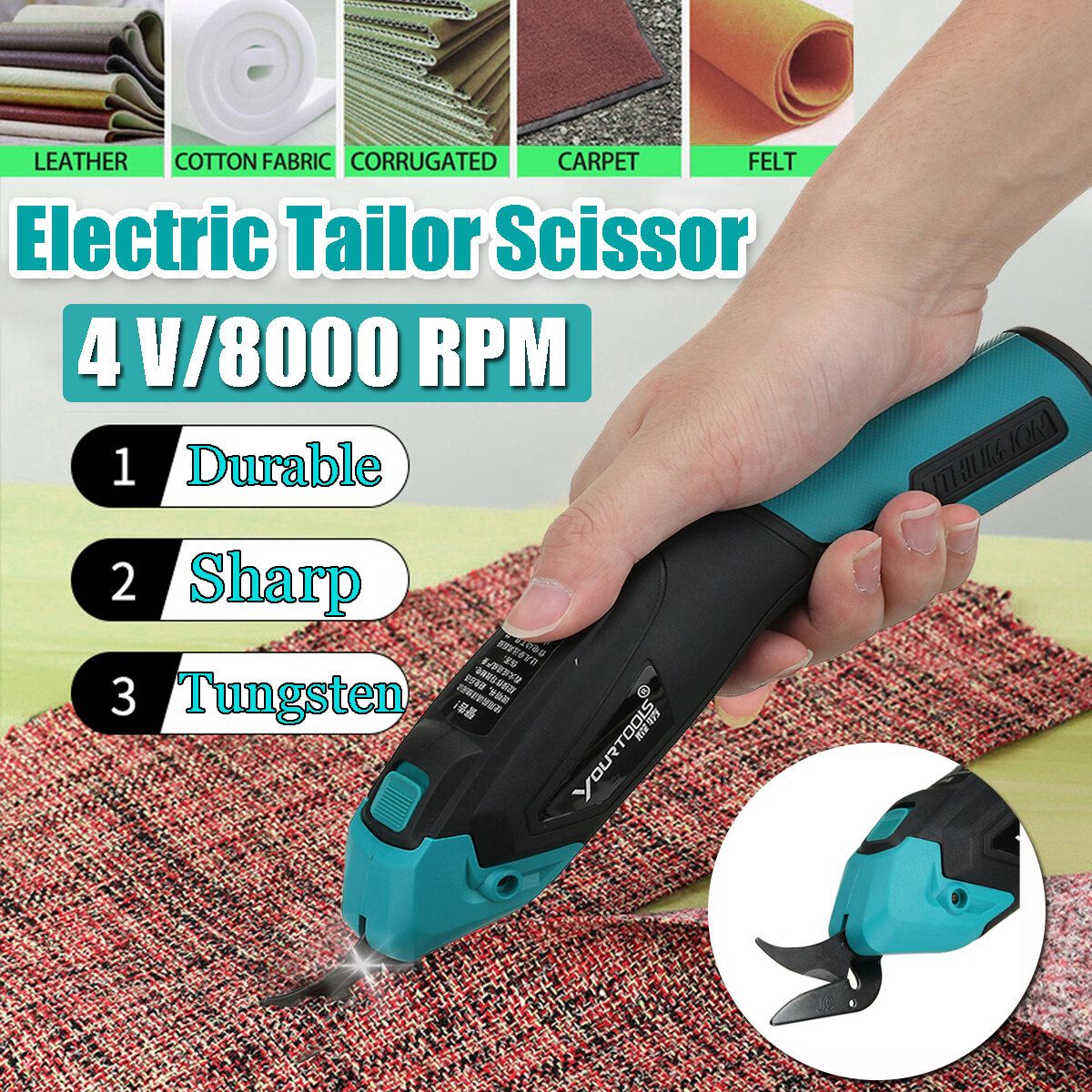 Cordless Electric Pruning Shears Garden Branch Flower Trimmer Tree Pruner EU