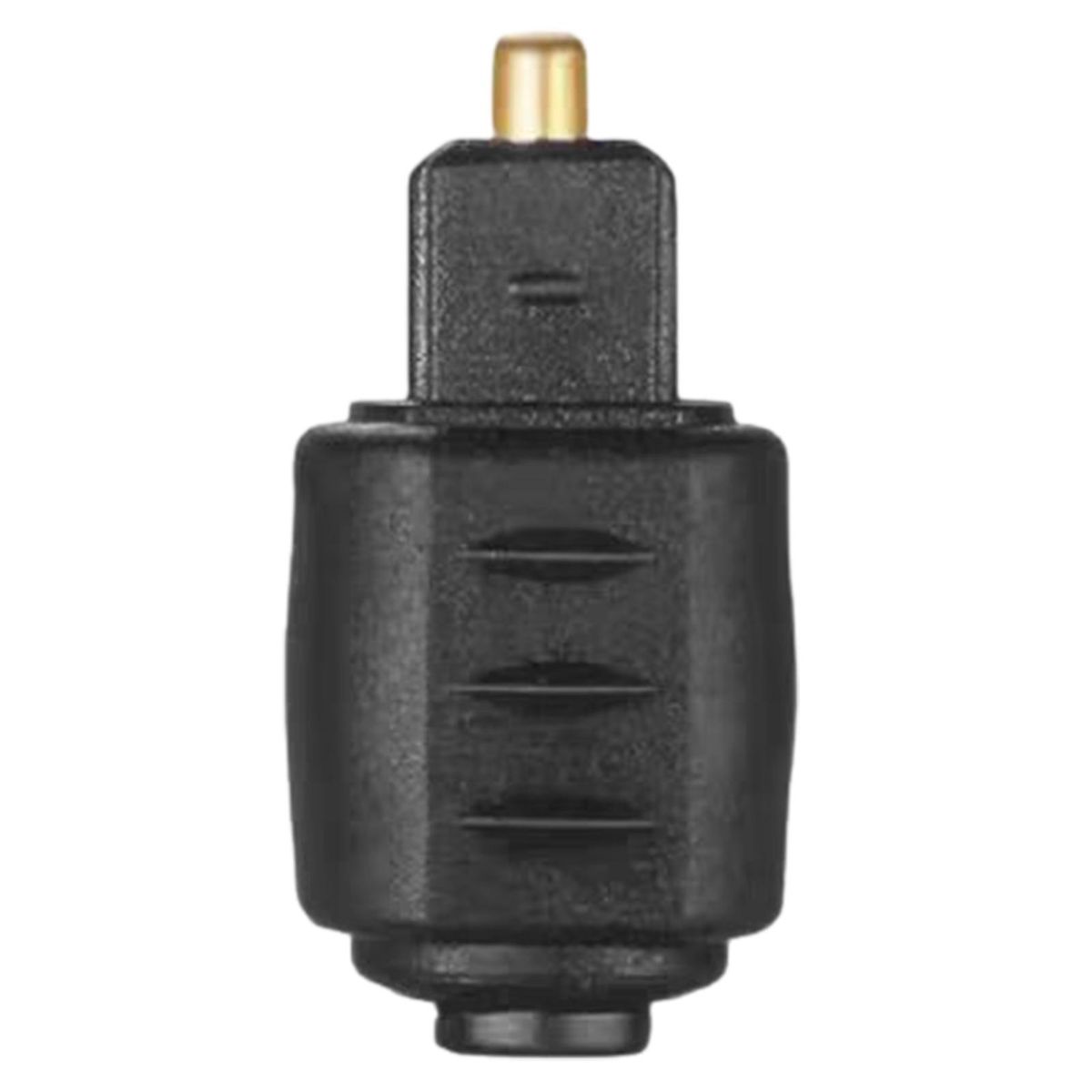 Toslink to Mini Optical Adapter Digital Audio Clarity Adapter Portable Black