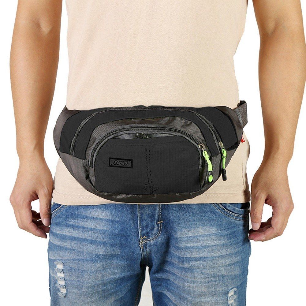Sport Waist Bag With Large Capacity Waterproof For Men And