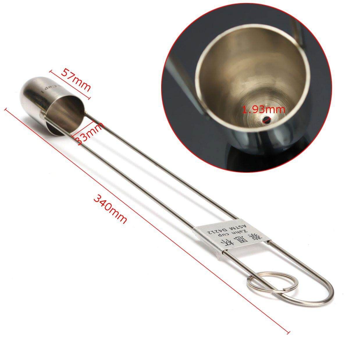 Zahn Viscosity Cup 1# Aperture 1.93mm Mixed Paint Stainless Steel Very Precise