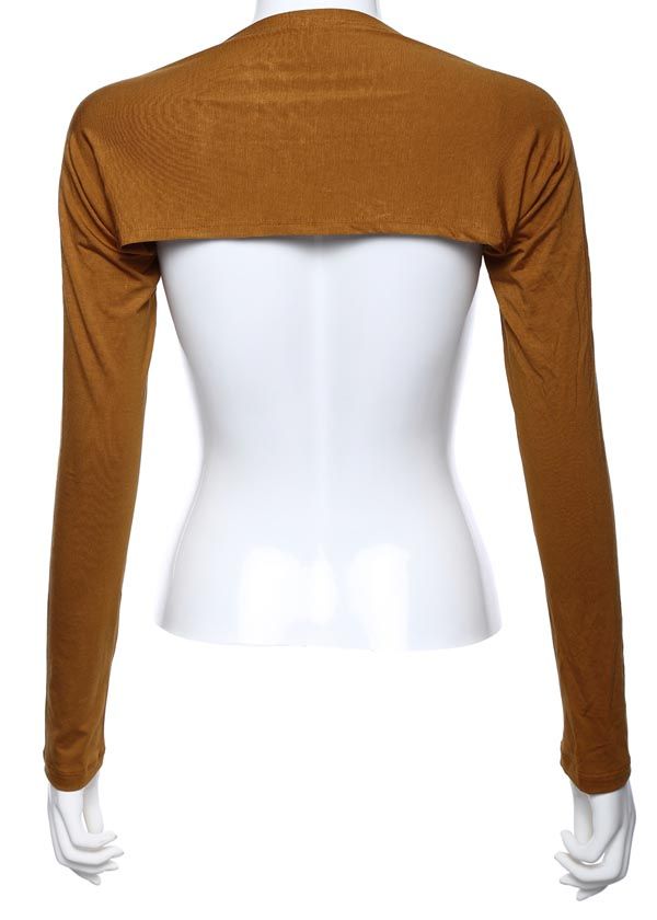 2022 Ladies Shawl With Shoulder Modal Long Sleeve Ultra Short Top Crop-Type 5