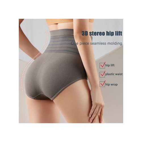 Women's High Waist Shapewear Panties-Khaki