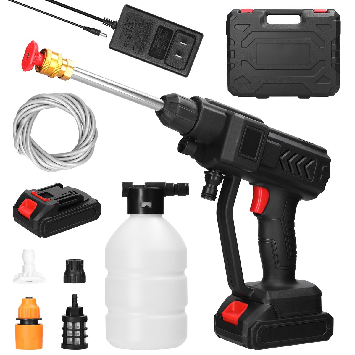 Cordless Car Washer 21V Household Electric High Pressure