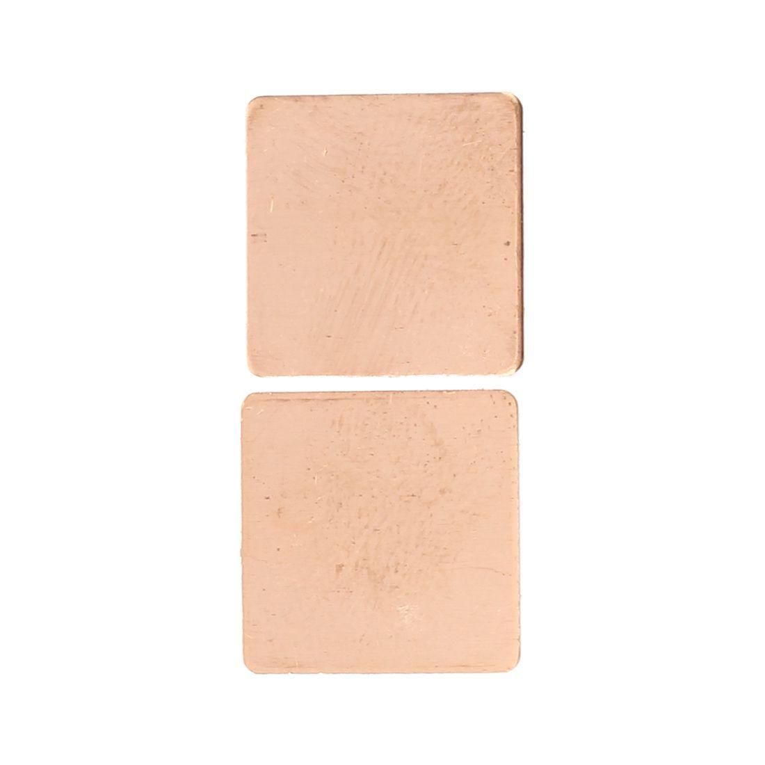 15mm x 15mm x 0.6mm PC Laptop GPU CPU Heatsink Copper Pad 2 Pcs
