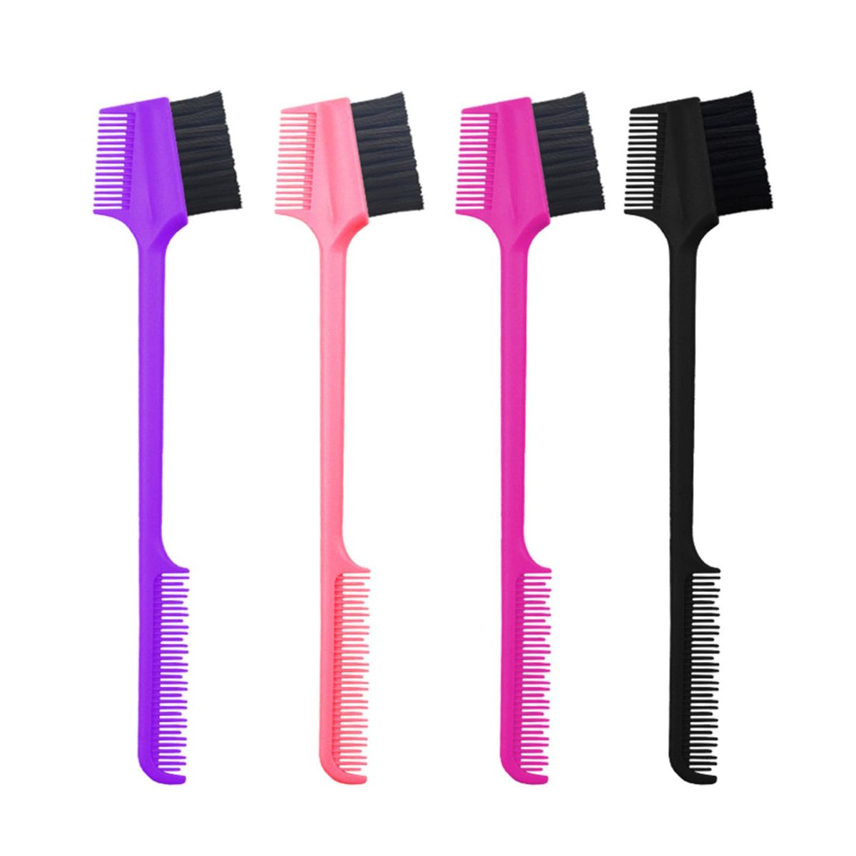 Double Sided Edge Control Hair Brush Comb  Red