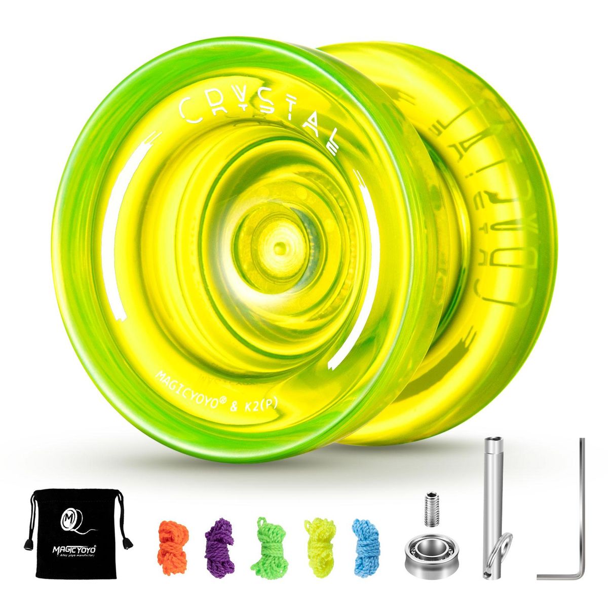 Responsive Crystal YoYo K2, Plastic Yo Yo for Kids, Beginner Repment Unresponsive Bearing for Advancer