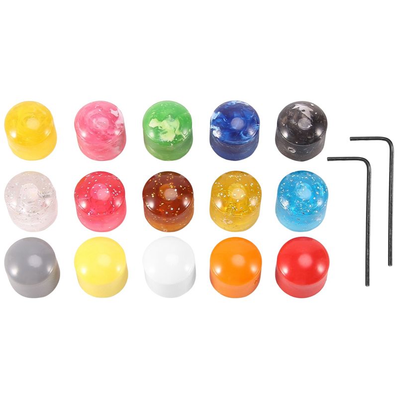 Multiple colors Electric Guitar Speed Control Knobs Multi Color Guitar Pot Buttons Cap Tone & Volume Knob Bass Guitar Knob 15Pcs