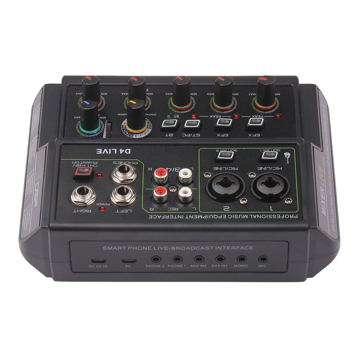 4-Channel Musical Portable Mini Audio Mixer Live