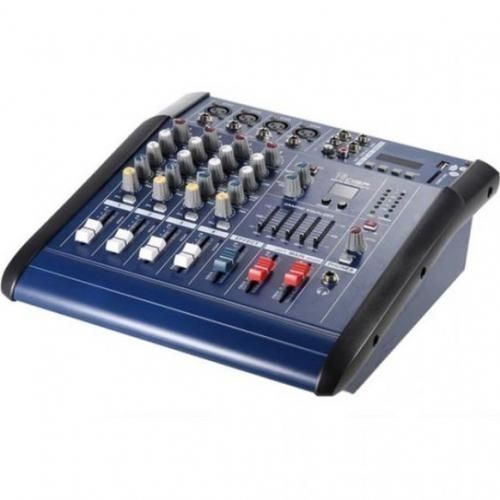 4 Channel Powered Mixer Amplifier With DSP Effects, MP3, USB And Bluetooth